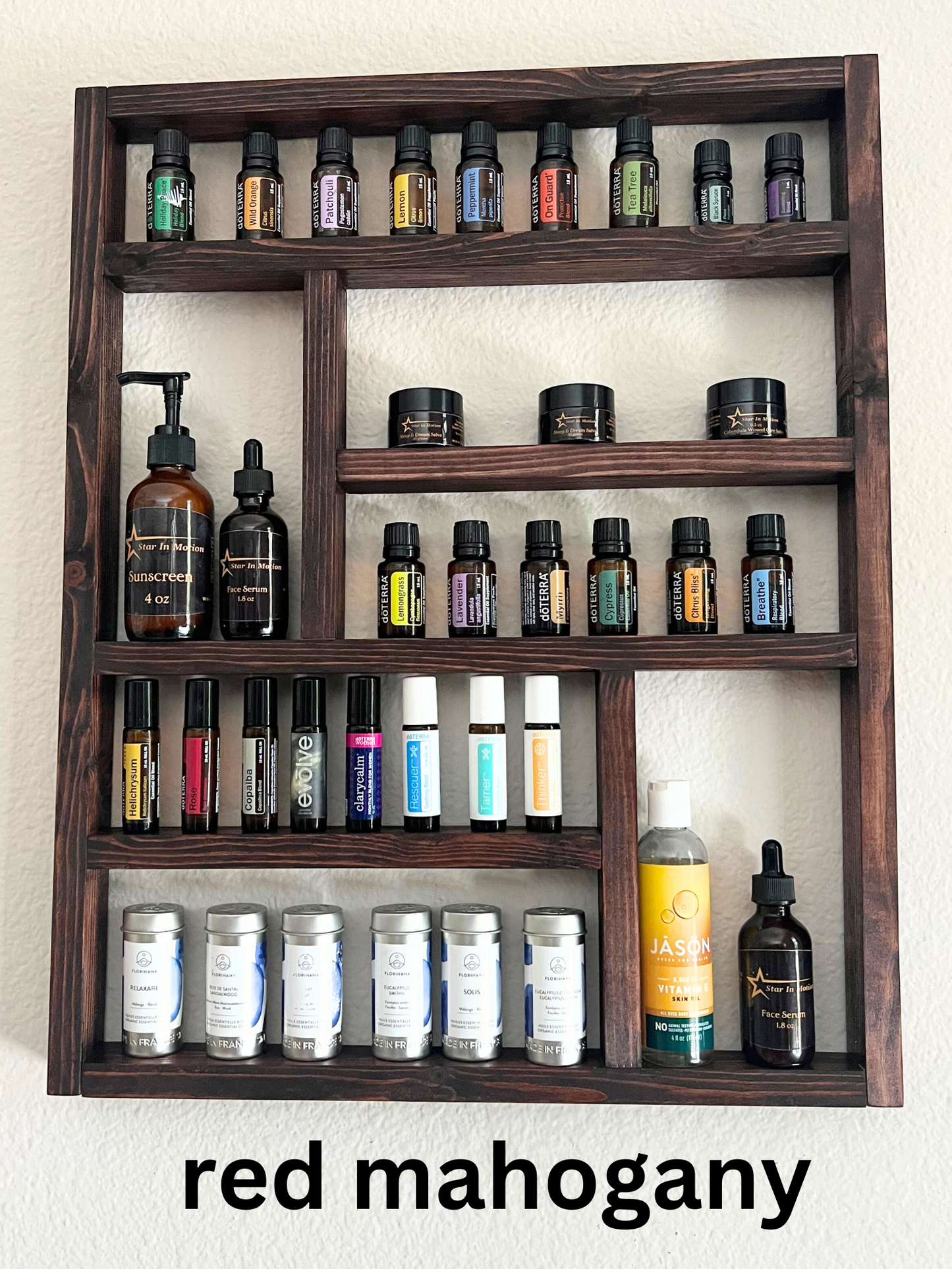 Shelf, Essential oil shelf, essential oil storage, oil display, oil rack, wood shelf, nail polish shelf, nail polish holder, gift